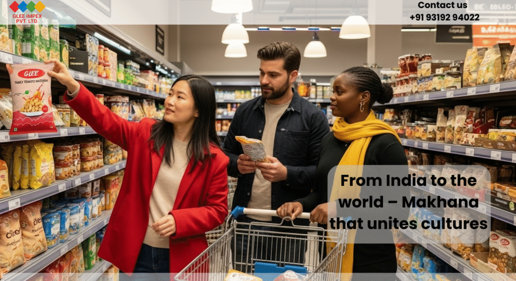 Best Makhana exporter in India supplying fox nuts to international supermarkets.