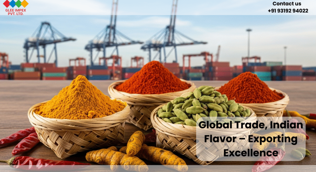 Premium quality spices exporter preparing spices for international shipping