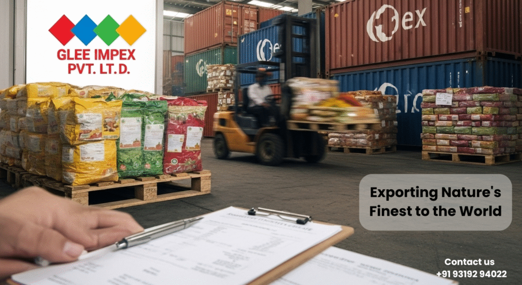 Natural powder exporter warehouse with premium herbal and vegetable powders ready for global shipping