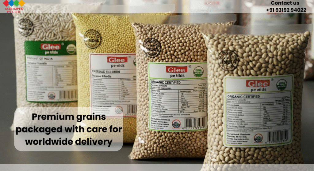 Top grains exporters in India preparing premium grains for global trade