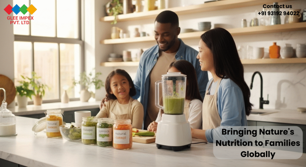 Global families using natural powder exporter's premium organic vegetable and fruit powders for healthy living