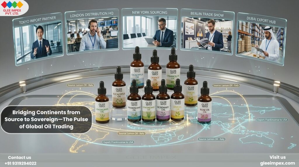 B2B trading network display from an international Essential Oil Supplier.