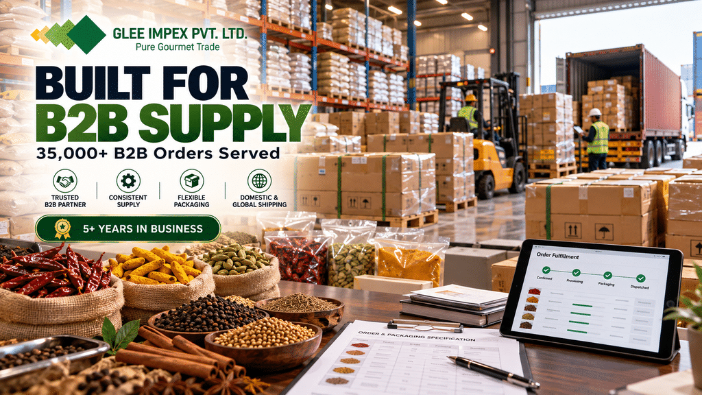 B2B Spice Supply Warehouse Showcase